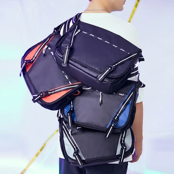 Nye 2021 mænd, one-skulder, patchwork-messenger taske med stor kapacitet, vand-afvisende tendens produkt anti-tyveri-crossbody taske
