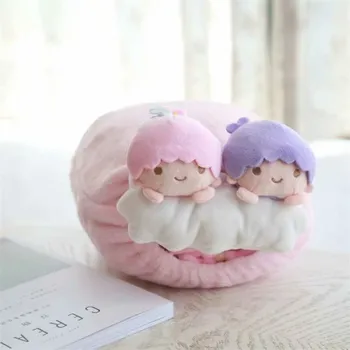 Anime Super søde plys legetøj dejlig lille twin star æggeskal opbevaringslomme foldet tæppe kappe lur pude fødselsdag gave
