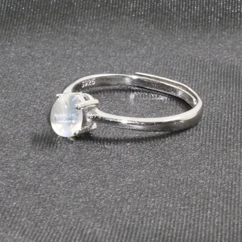 CoLife Smykker Enkel 925 Sølv, Månesten Ring til Unge Pige Naturlige Månesten Sølv Ring Sterling Sølv, Månesten Smykker