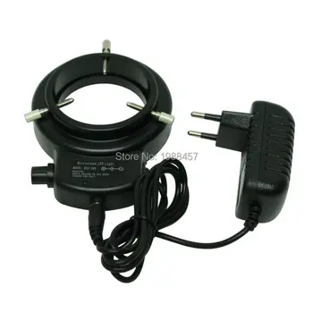 Justerbar 6500K 144 LED-Ringen Lys-lampe Lampe For Industrien Stereo-Mikroskop Objektiv Forstørrelse 110V-240V Adapter