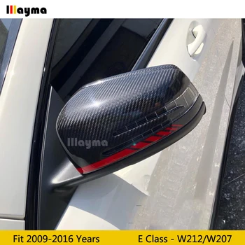 W212 For AMG røde linje stil Carbon Fiber erstatte Mirror cover For Benz E-klasse, E300 E400 2012 - 2016 W207 Coupe bakspejlet cap