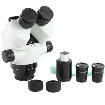 2020 7X-45X Simul-Focal Trinokulartubus Mikroskop Zoom Stereo-Mikroskop Hoved + 0.5 x 2,0 x Ekstra Linse