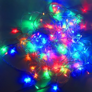 10M 20M 30M 50M belysning strenge Jul belysning Udendørs festlige lys RGB/varm hvid/hvid/blå/rød/grøn/lilla farve