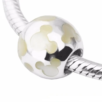 Populære Sølv Charms Perlemors Mus Silhuetter Charme Passer Til Europæiske Charms Armbånd Til Kvinde DIY-Perler, Smykker at Gøre