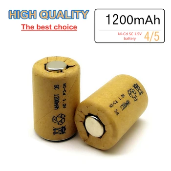 ZONE EN høj kvalitet 4/5 SC batteri NI-Cd 1,2 V genopladeligt batteri 1200mah, ingen tab, for LED power tools