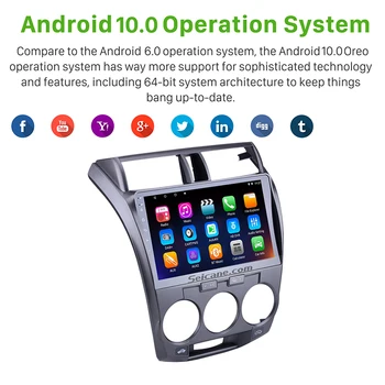 Seicane 10.1 Tommer 2Din Android 10.0 Quad-Core Bil Radio GPS-Multimedie-Afspiller Til 2011 2012 2013 2016 Honda CITY