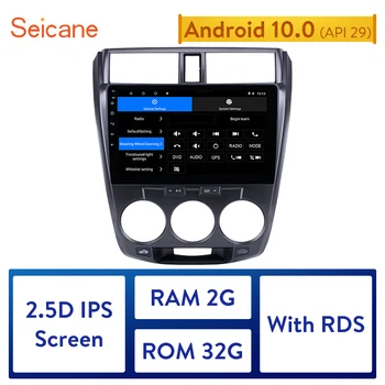Seicane 10.1 Tommer 2Din Android 10.0 Quad-Core Bil Radio GPS-Multimedie-Afspiller Til 2011 2012 2013 2016 Honda CITY