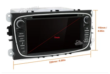 Bil DVD-Afspiller Til Ford Focus 2 Android 10.0 2GB+32GB Wifi BT GPS Navi 2 Din Autoradio CD-Stereo-Afspiller, DAB-Carplay TV 4G