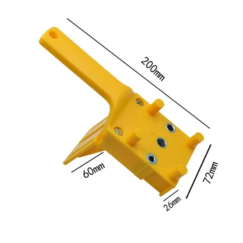 Hul Jig passer 6 8 10 mm Bor Træ Boring Doweling hulsav Værktøjer Håndholdt Boremaskine Guide af plader Skrå huller boret
