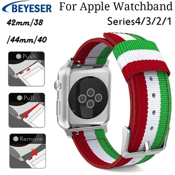 For Apple-Ur Band 38/42mm nylon udskiftning watchStrap klassiske band for at se bands serie 4 3 2 1 Band 42/44mm urrem