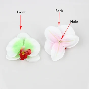 HUADODO Simulering Butterfly orchid Blomster, Silke Kunstige Blomster Hoveder Til Home Wedding Dekoration DIY Falske Blomster 50pieces