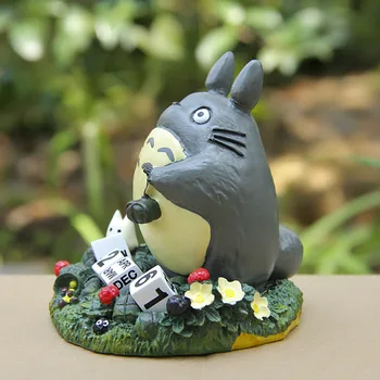 Totoro Dukke Studio Ghibli Min Nabo Totoro Bobble Head Action Figur PVC-Bil Indrettet Collectible Model Legetøj Til Børne Fødselsdag Gave