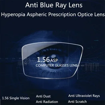OEYEYEO 1.56 Brydningsindeks Anti Blå Lys Linse Langsynethed Recept Optiske Linser øjenværn, Briller Briller til Læsning