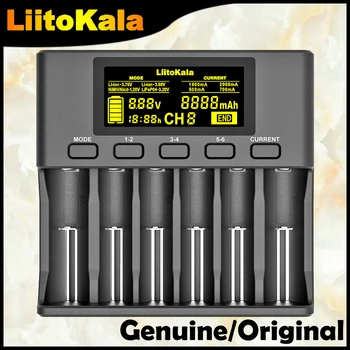LiitoKala Lii-S6 18650 Lithium batteri Oplader 6-Slot Auto-Polaritet Opdage For 3,7 V 26650 21700 32650 1,2 V AA AAA batterier
