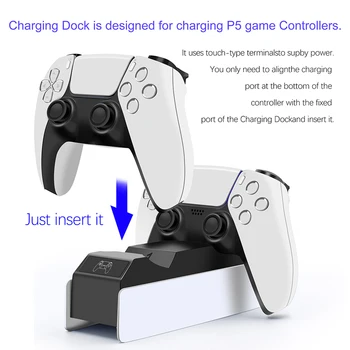 Wireless Gamepad opladningsholderen Controller Dual Charger Station Elektroniske Maskine, Tilbehør til Sony PS5