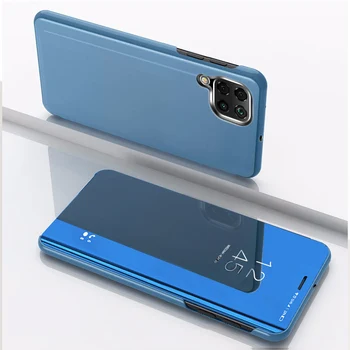 For Samsung A12 Tilfælde Luksus Fashion Læder Flip Cover Spejl Case Til Samsung Galaxy A12 2020 A42 5G Telefonen Tilfælde Fundas 12