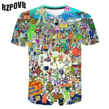 4-14 År Drenge Tøj Harajuku Anime Tegnefilm T-Shirt Til Sommeren Korte Ærmer Trykt Kids Tee Pige Shirt Baby Toppe Børn T-Shirt