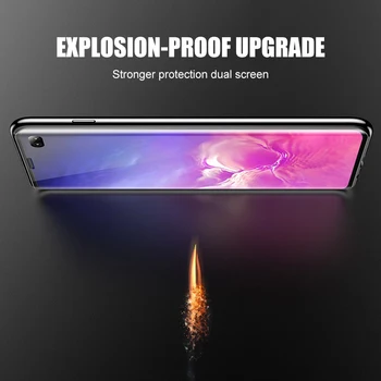 360 Magnetisk cover til Samsung Galaxy s10 plus e S10e Klart, Dobbelt-Sidet Hårdt Glas Tilbage Dække Metal Ramme Beskyttende Coque
