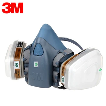 7in1 3M 7502 Gas mask Kemiske Respirator Beskyttende Maske Industriel Maling Spray Anti Organisk Damp, Støv, Pulver Maske 6001
