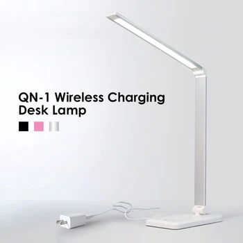 Qi Trådløse Oplader LED Bord bordlampe til iPhone, Samsung, Huawei Trådløs Opladning Eye-beskytte bordlampe Telefonen, USB Oplader,