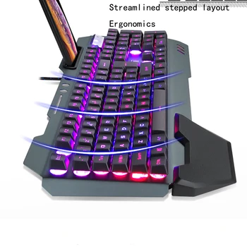 Gaming LED-Baggrundsbelyst Tastatur Mekaniske Følelse ,16 typer af LED-lys,26 Nøgler, Ingen Konflikt Tastatur Til Gaming