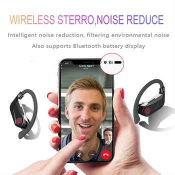 HBQ PRO TWS Trådløse Hovedtelefon Bluetooth-5.0 Stereo Sport Earbuds Tilfælde 950mAh Vandtæt Ear Hook-Headsets Q32 Q62 Ørepropper Ny
