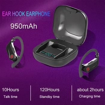 HBQ PRO TWS Trådløse Hovedtelefon Bluetooth-5.0 Stereo Sport Earbuds Tilfælde 950mAh Vandtæt Ear Hook-Headsets Q32 Q62 Ørepropper Ny