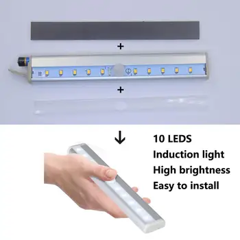 Hot Sensor Nat Lys Drikkevand 10 LED Batteri Drevet Trådløse Kabinet IR Infrarød Forslag til Detektor Garderobe væglampe