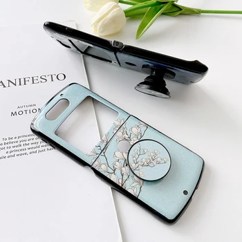 For Motorola Moto Razr 2 5G 2020 Luksus Glitter Blomst Telefonen Tilfælde Moto Razr2 5G 2020 Silicone Soft Back Cover Med Holder