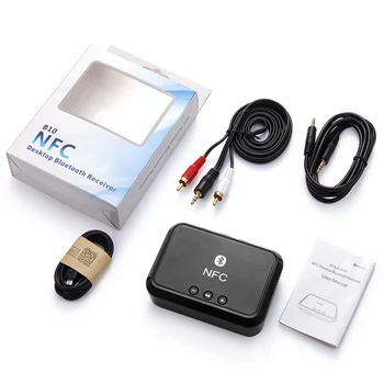NFC Bluetooth Stereo Audio Receiver Bærbare Trådløse Bluetooth-Adapter 3,5 mm/ RCA output For Telefonen Bil Højttaler Forstærker