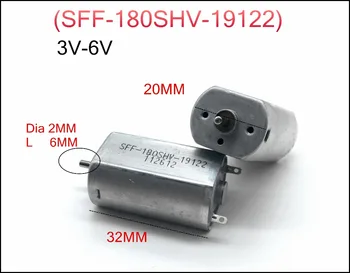 2STK 180 DC kort axis motor 3V-6V metal børste lille spænding motor Godt gøre A5 DIY-toy,bil (SFF-180SHV-19122)