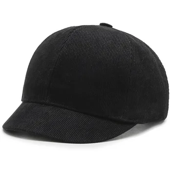 2021 Kort Randen Baseball Cap Mænd Solid Fløjlsbukser Far Hat Efterår Og Vinter Knogle Casquette Homme Streetwear Og Hiphop-Kasketter For Kvinder