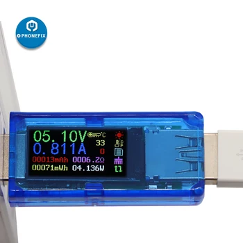 PHONEFIX AT34 USB 3.0-Farve-LCD-USB-Tester for mobiltelefon hurtig oplader Batteri-Power Bank detektor reparation assistent