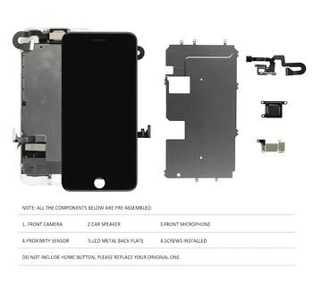 Grade AAA Til iPhone 7 Plus Komplet Sæt LCD-Skærmen Digitizer Assembly Udskiftning 3D Touch Screen 7-7P Vise Kamera+Ørestykke