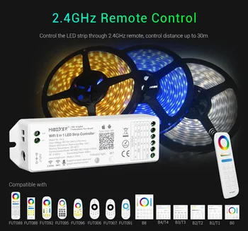 Milight WL5 WIFI LED-Controller Til RGB RGBW CCT Enkelt farve led strip light tape Amazon Alexa Stemme phone App-Fjernbetjening