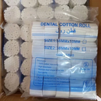 100 stk Dental materiale Disponibel Tandbehandling Absorberende Medicinsk Kirurgisk Bomuld Ruller Tand Perle Pleje Af Tandlæge Forsyninger