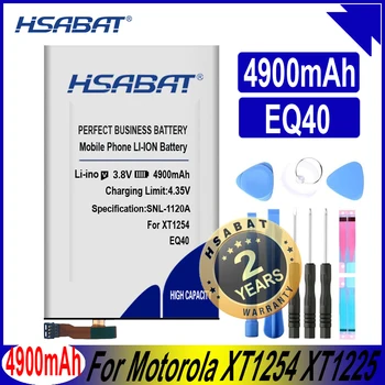 HSABAT 4900mAh EQ40 Batteri for Motorola Moto Droid Turbo XT1254 XT1225