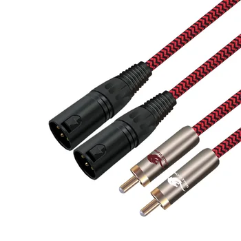 Hifi Audio RCA-Kabel 2 til 2 XLR 3-Pin til Forstærker Lyden Boks med Dobbelt XLR til Dual RCA Mikrofon Kabel-Guld Belagt 1M 2M 3M 5M 8M