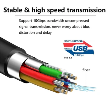 Chenyang USB-C-Type-C AOC-Kabel 2M-5M-10M 20M 30M Aktive Fiberoptiske Hurtig Overførsel Gen2 10Gbps