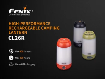 2019 Nye Fenix CL26R Mikro-USB-genopladelige 18650 anti-blænding camping lantern udstyr lampe max antal 400lm