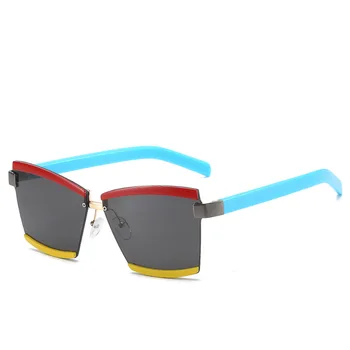 Ny Mode Solbriller Kvinder Luksus Brand Design Kontrast Farve Kvadrat Sol Briller Personlighed Classic Trend-Brillerne Mandlige UV400