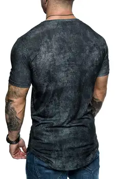2019 Hot Salg Mænd Casual Slim Fit kortærmet Muscle Tee Toppe, Mode Mandlige Print Fitness T-shirt, Slim Pullover Top Tøj