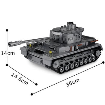1193+pc ' Militære Blokke Krig Tank 3D-Model PANZER IV byggesten Bygning Toy Kit Pædagogisk Legetøj For Børn