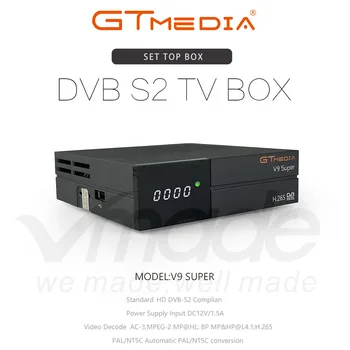 V9 Super spanien DVB-S2 H. 265 gratis satellit-receiver Europa-7-linjer, indbygget WIFI digital TV-set-top-boks Samme GT medier V8 Nova
