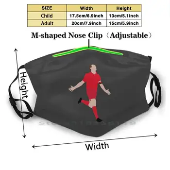 Steven Gerrard. LiverpoolFc Print Genanvendelige Maske Pm2.5 Filter ansigtsmaske Børn Steven Gerrard Stevie fodbold