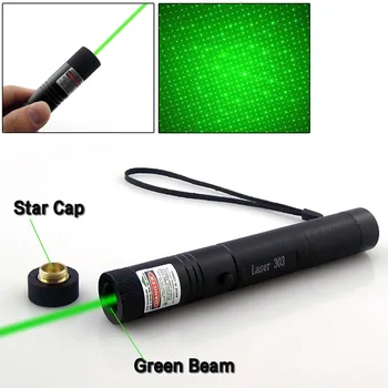 303 5mw 532nm Taktiske High Power Grøn Laser Pointer Justerbar Fokus Brændende tændstik laser Pen +18650 Batteri+Oplader
