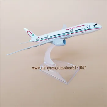 NYE Royal Air Maroc Airlines B787 Boeing 787 Fly Model Legeret Metal Model Fly Trykstøbt Fly 16cm Gave