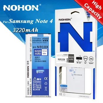 NOHON Batteri Til Samsung Galaxy Note 4 Note4 N9100 EB-BN916BBC N910X EB-BN910BBE Udskiftning af Batteri Lithium Polymer Batería