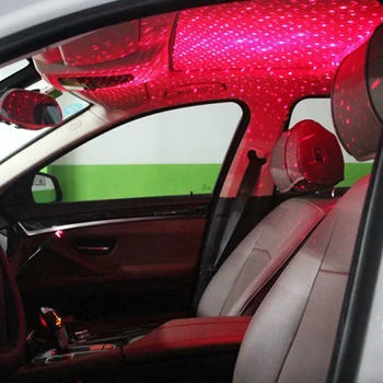 Universal LED-Bil Tag-Stjernede Night Lights Interiør Omgivende Atmosfære Galaxy Lampe USB-Stik Lys, Dekoration Lys