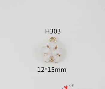 50stk/masse Guld tone acrylsyre Harpiks Charms Hvid Blomst Vedhæng Til DIY-Øreringe Smykker at Gøre at Finde Øreringe Tilbehør